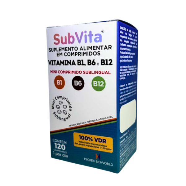 Subvita Vitamina B1, B6 e B12 - 120 mini comprimidos