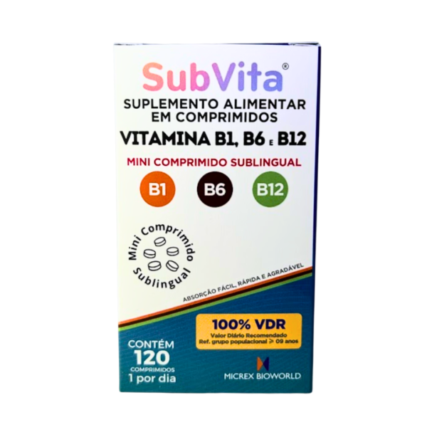 Subvita Vitamina B1, B6 e B12 - 120 mini comprimidos - Image 2